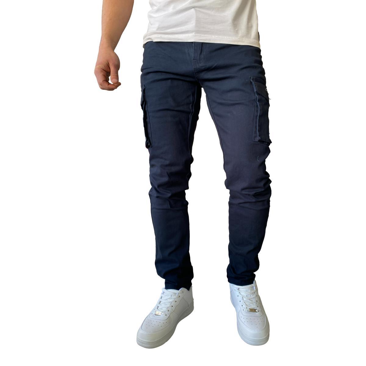PANTALON CARGO SLIM FIT MOSAICO TELA ELASTICADA - VERDE OSCURO - 46 - 3