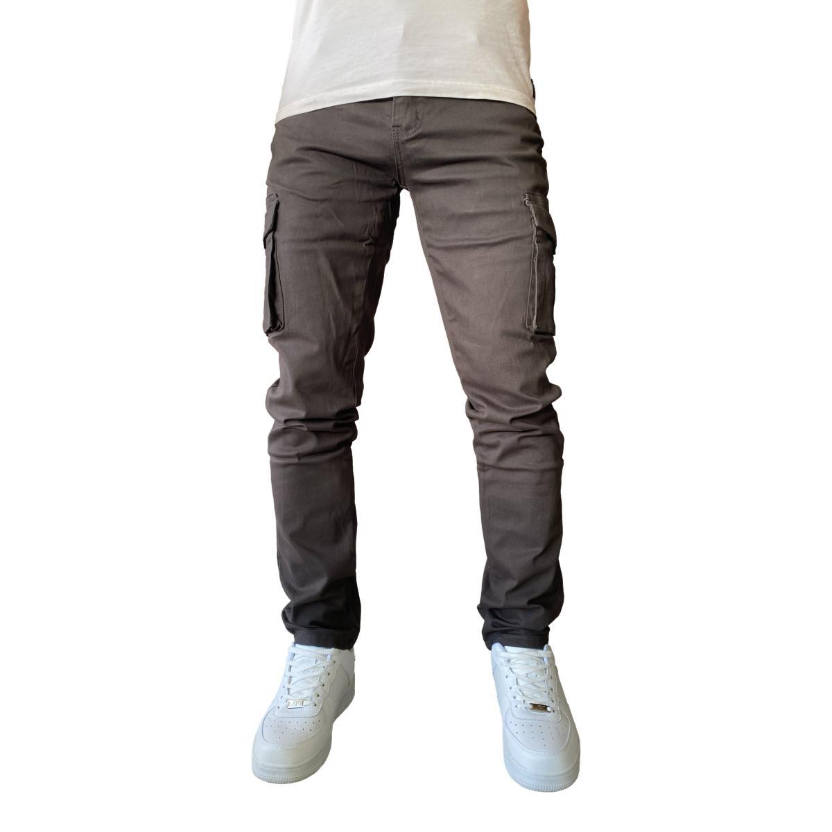 PANTALON CARGO SLIM FIT MOSAICO TELA ELASTICADA - VERDE OSCURO - 46 - 4
