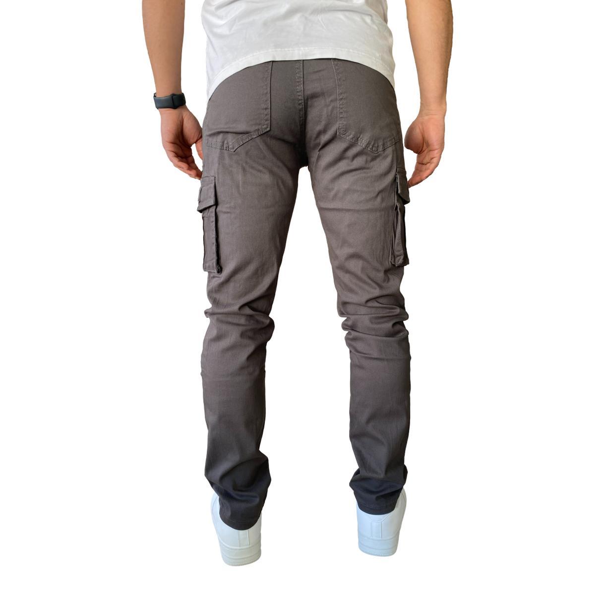 PANTALON CARGO SLIM FIT MOSAICO TELA ELASTICADA - VERDE OSCURO - 46 - 5