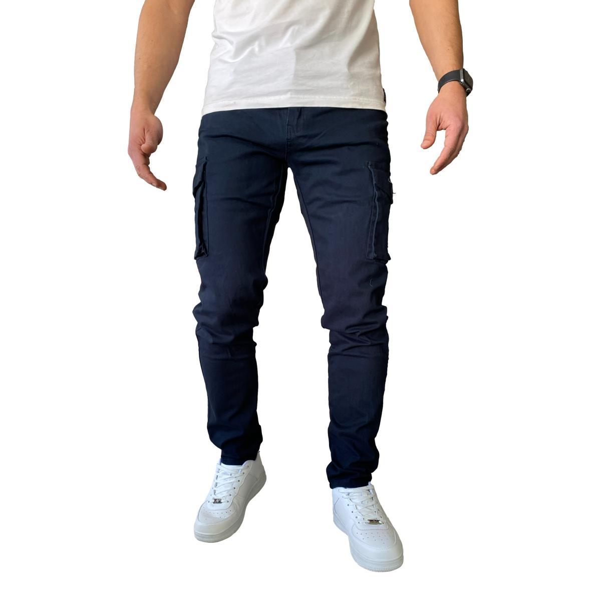 PANTALON CARGO SLIM FIT MOSAICO TELA ELASTICADA - VERDE OSCURO - 46 - 5