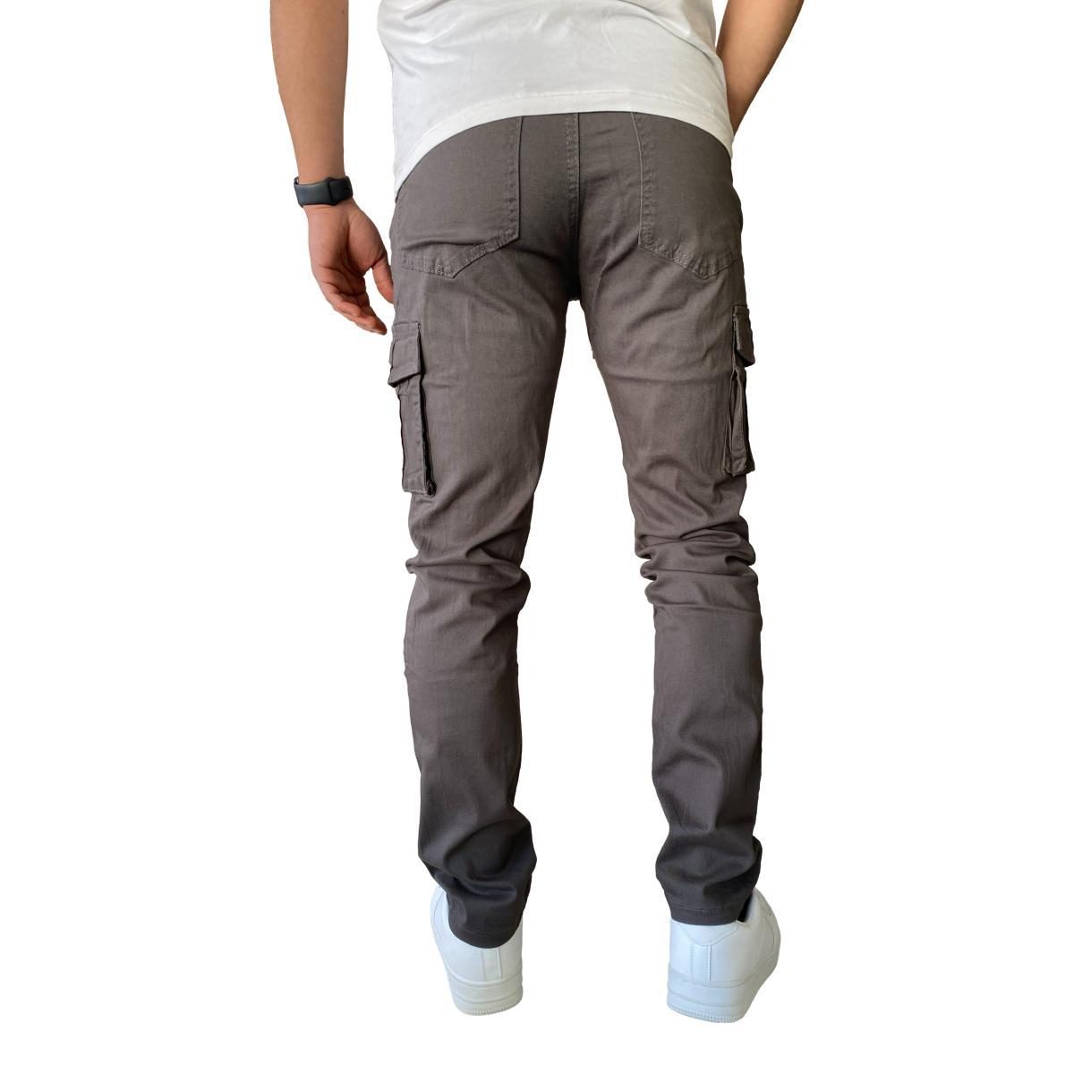 PANTALON CARGO SLIM FIT MOSAICO TELA ELASTICADA - VERDE OSCURO - 46 - 6