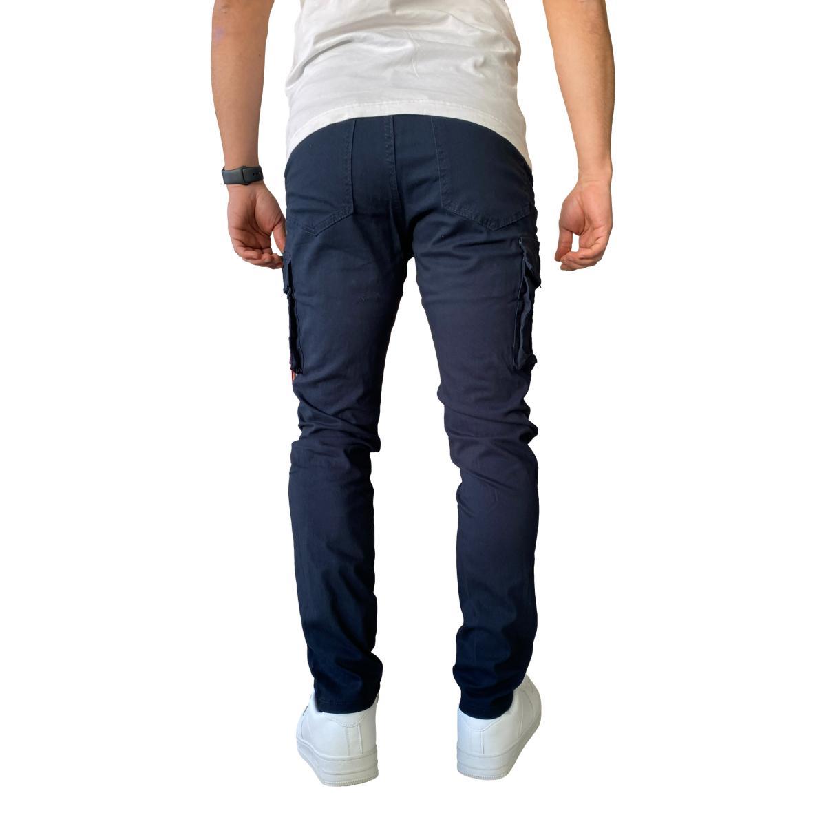 PANTALON CARGO SLIM FIT MOSAICO TELA ELASTICADA - VERDE OSCURO - 46 - 6