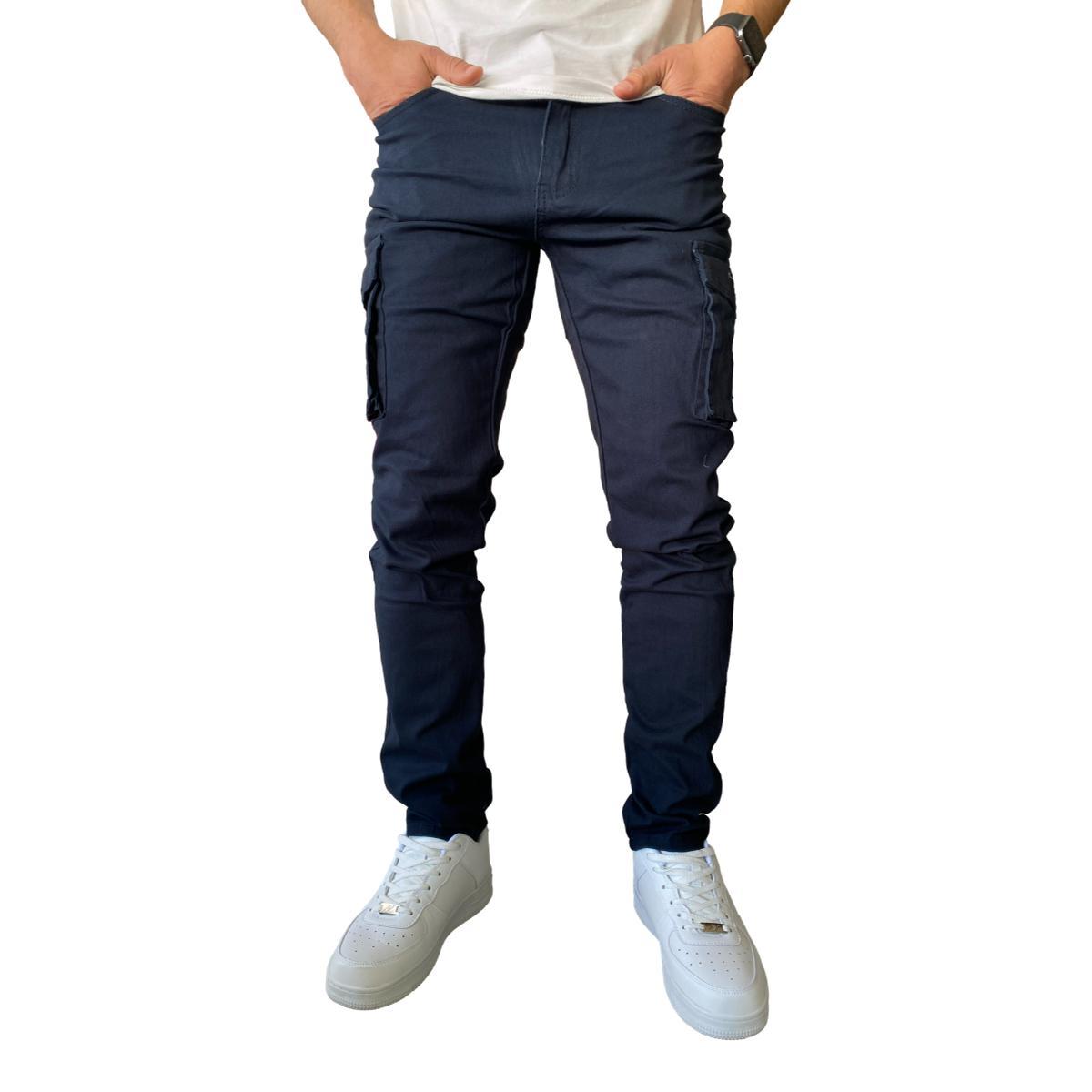 PANTALON CARGO SLIM FIT MOSAICO TELA ELASTICADA - VERDE OSCURO - 46 - 8