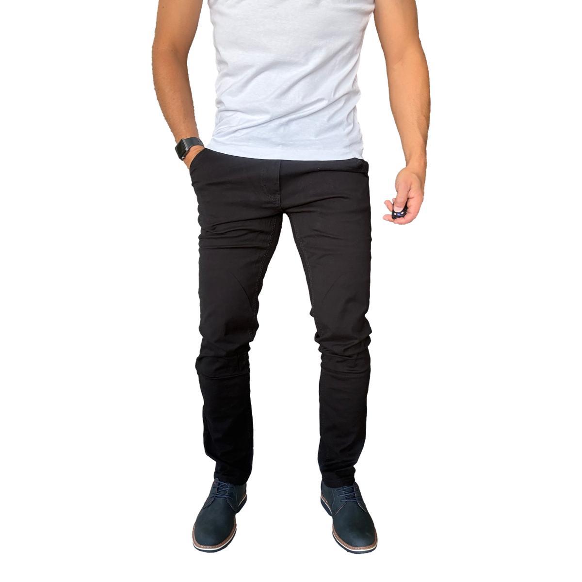 PANTALON TELA ELASTICADO SLIM FIT BOLSILLO ARGENTINO - VERDE OSCURO - 46 - 2