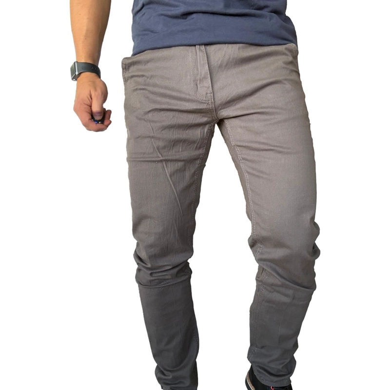 PANTALON TELA ELASTICADO SLIM FIT BOLSILLO ARGENTINO - VERDE OSCURO - 46 - 4