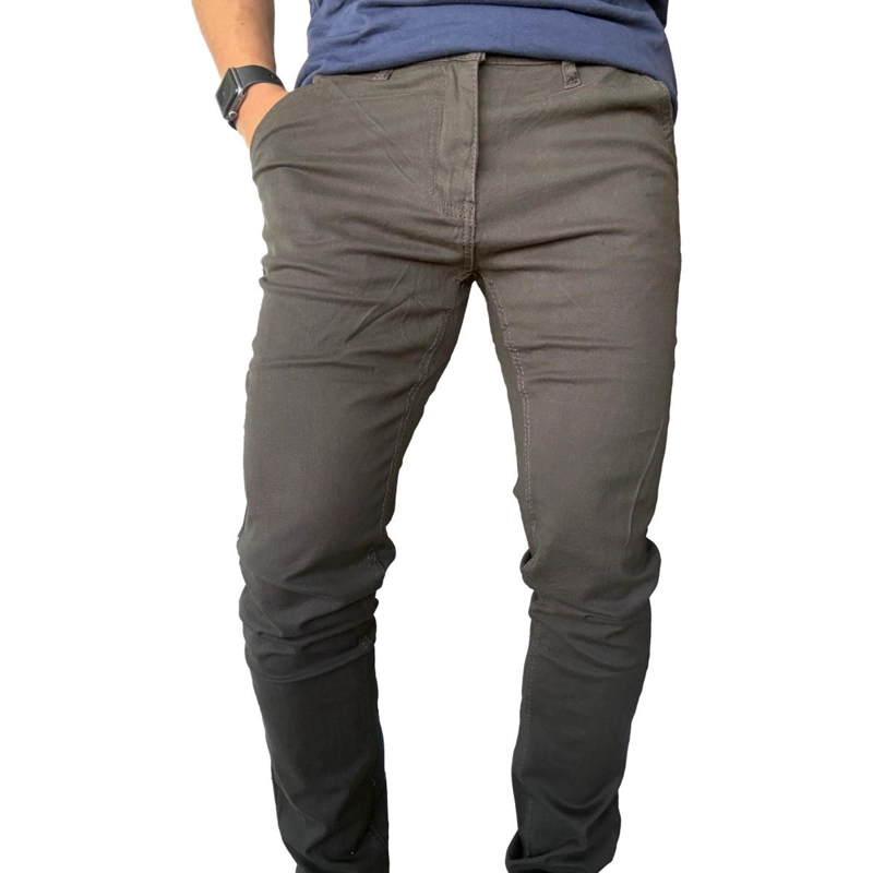 PANTALON TELA ELASTICADO SLIM FIT BOLSILLO ARGENTINO - VERDE OSCURO - 46 - 7