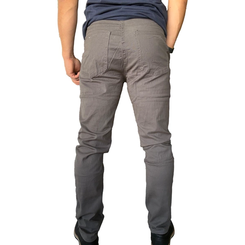 PANTALON TELA ELASTICADO SLIM FIT BOLSILLO ARGENTINO - VERDE OSCURO - 46 - 8