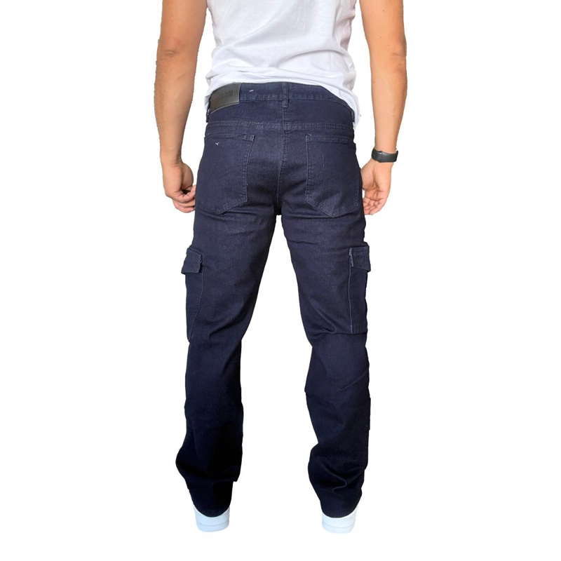 JEANS CARGO ELASTICADO STRAIGHT FIT RECTO - 44 - 6