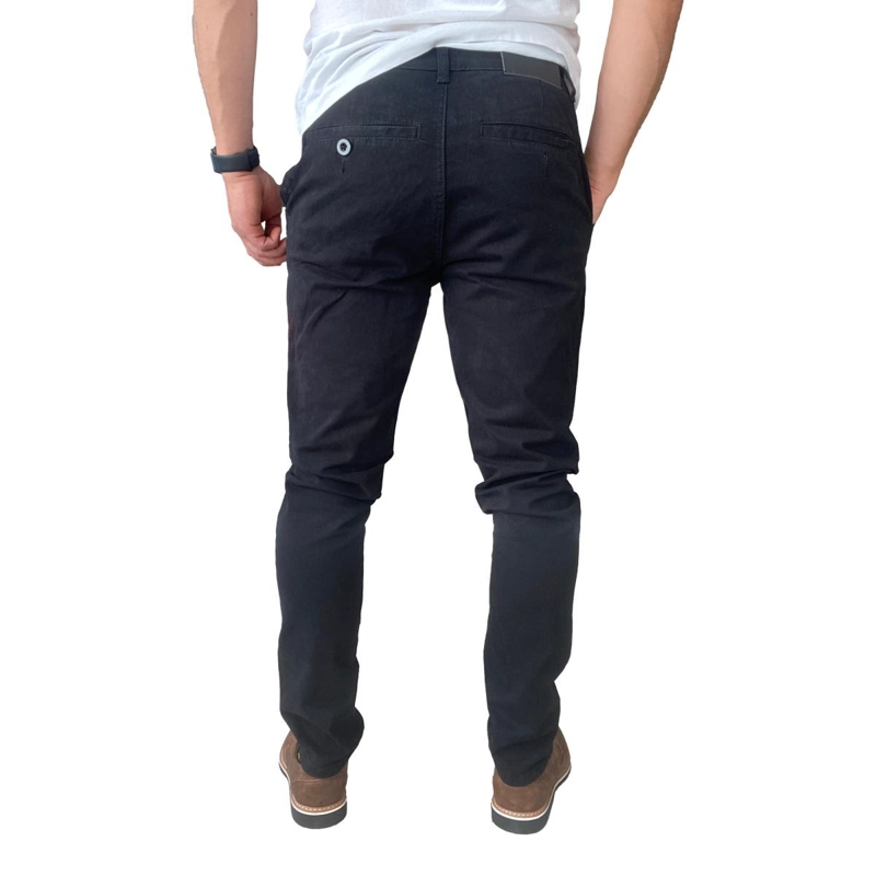 PANTALON ELASTICADOS GABARDINA NEGRO SLIM FIT PARA HOMBRES - 44 - 7