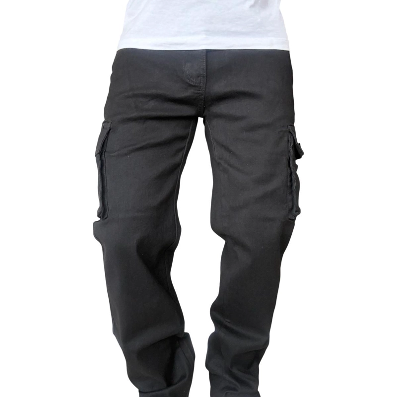 JEANS CARGO RECTO ELASTICADO STRAGTH FIT FOCALIZADO - AZUL CLARO - 44 - 6