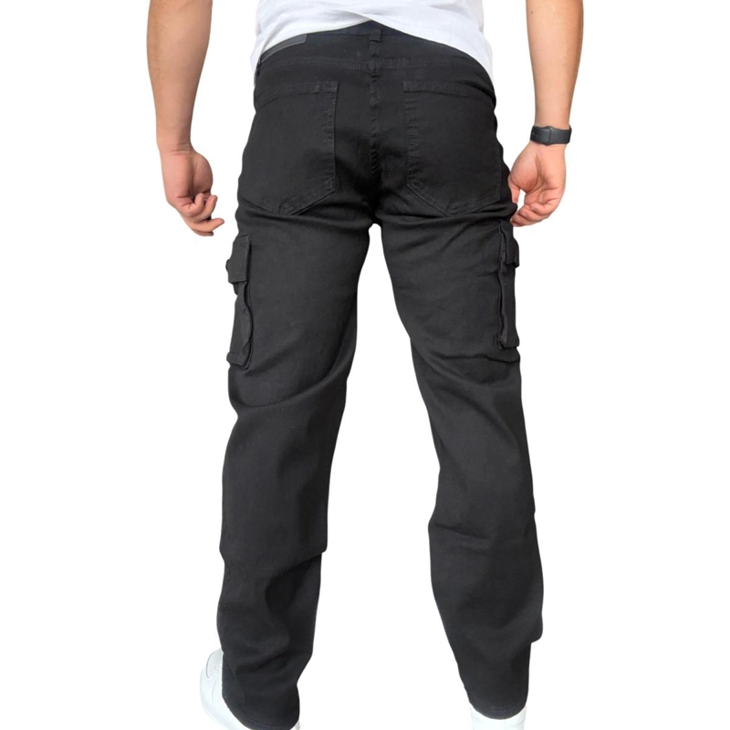 JEANS CARGO RECTO ELASTICADO STRAGTH FIT FOCALIZADO - AZUL CLARO - 44 - 8