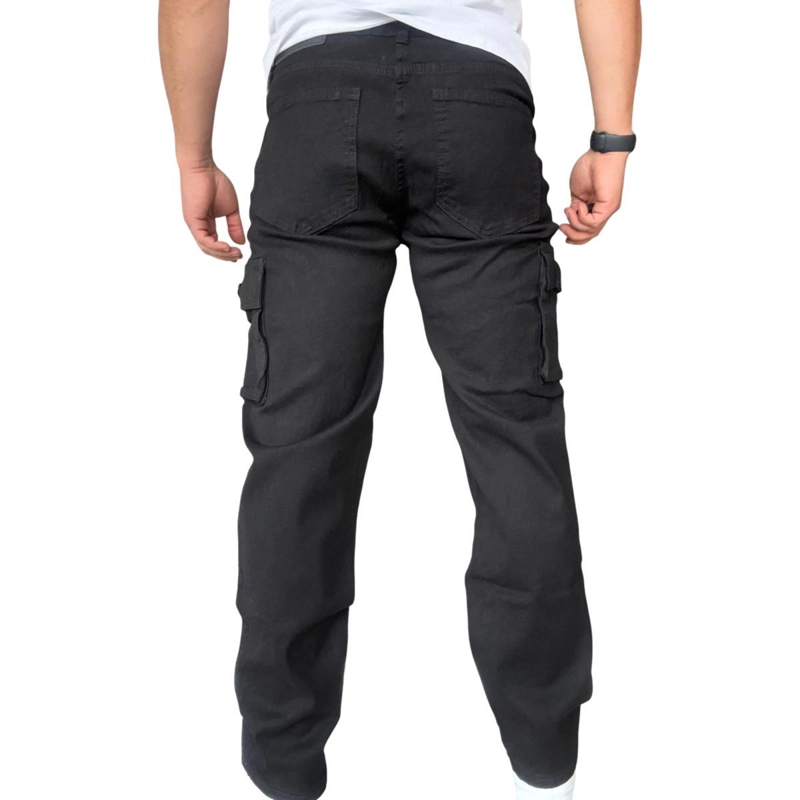 JEANS CARGO RECTO ELASTICADO STRAGTH FIT FOCALIZADO - AZUL CLARO - 44 - 9