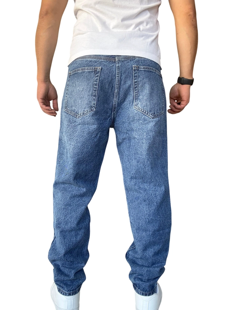 JEANS TELA RIGIDA CORTE MOM RASGADO - 44 - 5