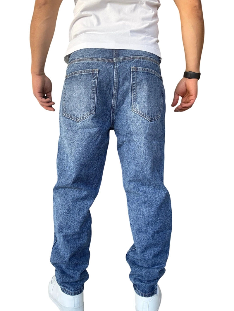 JEANS TELA RIGIDA CORTE MOM RASGADO - 44 - 6