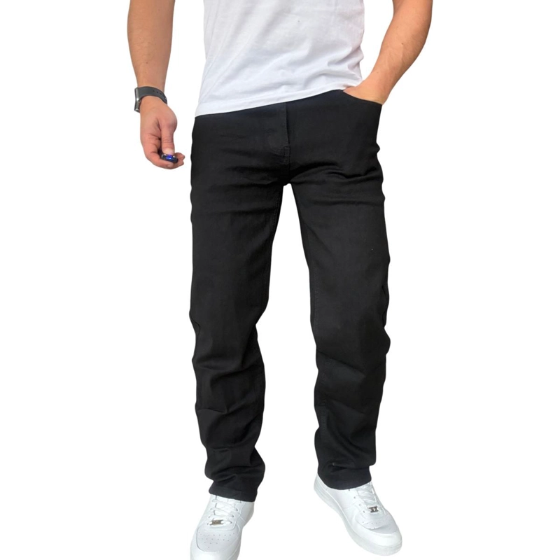 JEANS ELASTICADOS RECTOS STRAIGHT FIT NEGRO - 50 - 5