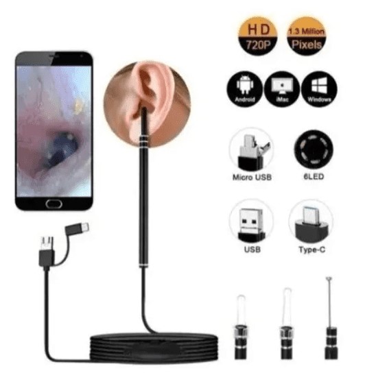 LIMPIADOR DE OÍDOS CON CÁMARA USB HD ENDOSCOPIO - 2