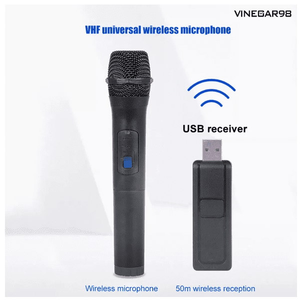 PACK X2 MICRÓFONO KARAOKE MICRÓFONO INALÁMBRICO USB - 3
