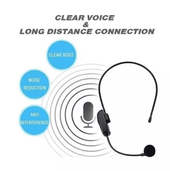 MICROFONO INALAMBRICO DE CINTILLO BLUETOOTH 5.0 PORTATIL - 3