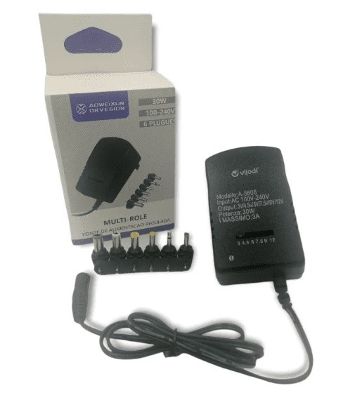 CARGADOR UNIVERSAL 12V REGULABLE DE 3V A 12V FUENTE DE PODER - 1
