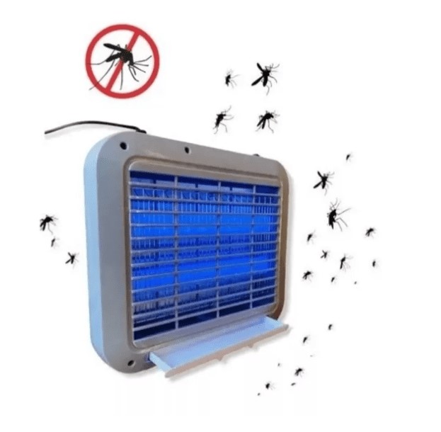 LÁMPARA ELÉCTRICA MATA INSECTOS MOSCAS MOSQUITOS UV 2 W - 1
