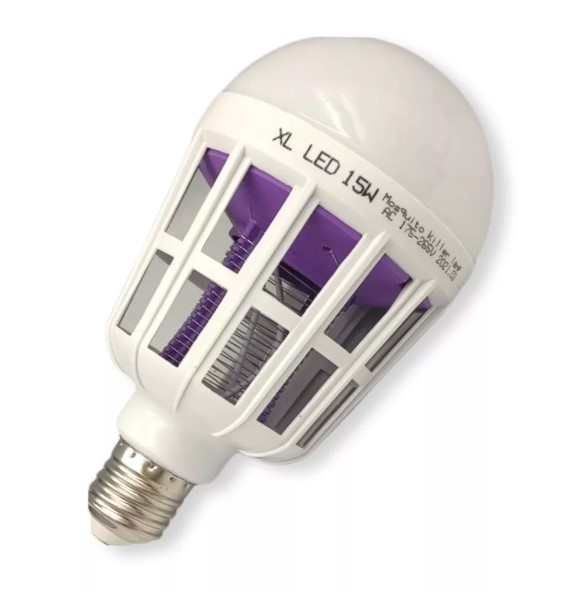 REPELENTE AMPOLLETA LED MATA MOSQUITO INSECTOS 15W - 1