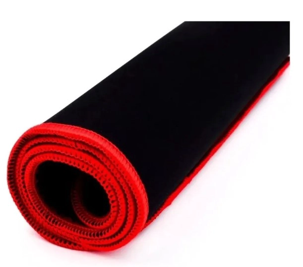 MOUSE PAD GAMER XL ANTIDESLIZANTE NEGRO BORDE COSIDO 70X30CM - 1