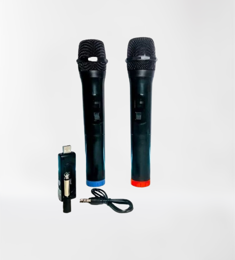 PACK X2 MICRÓFONO KARAOKE PAR INALÁMBRICO VMIC-V16U-2 - 1