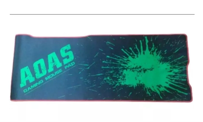 MOUSE PAD GAMER XL AOAS ALFOMBRILLA DISEÑO 80X30 NEGRO ESTAMPADO - 1