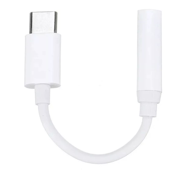 ADAPTADOR CONECTOR TIPO C - JACK 3.5MM (AUDÍFONOS) - 3