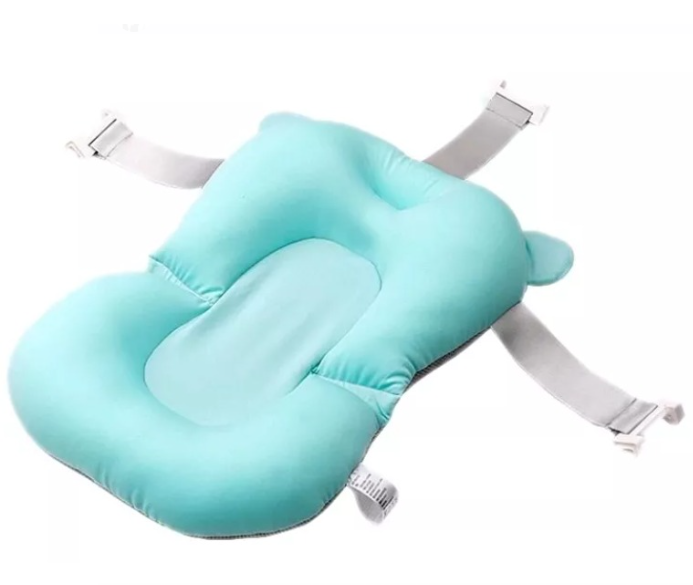 COJÍN MALLA HAMACA D BAÑO BAÑERA TINA BEBÉ TIPO ASIENTO AZUL - 1