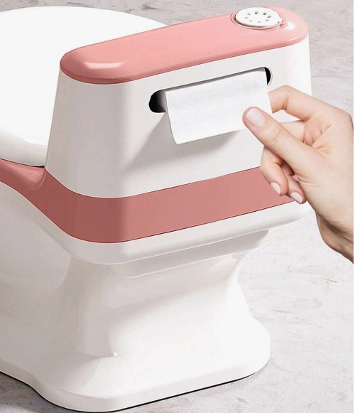 PELELA DE BEBÉ TIPO INODORO ASIENTO ACOLCHONADO SONIDO WC - 4