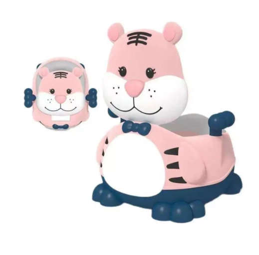 PELELA BAÑO NIÑOSAS APRENDIZAJE TIPO WC ANIMALES ROSA - 1