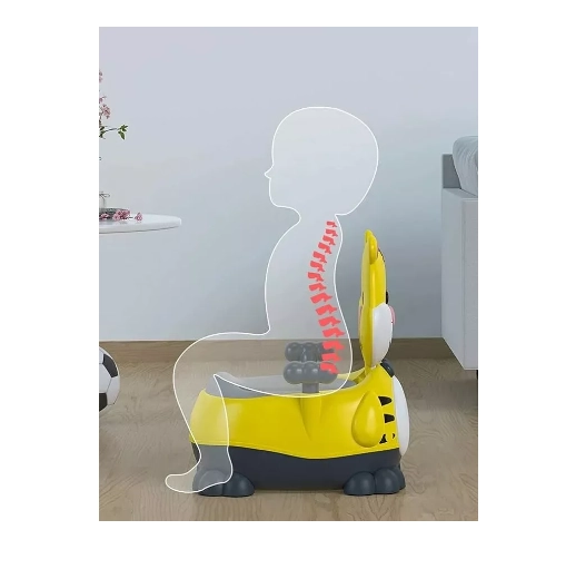 PELELA BAÑO NIÑOSAS APRENDIZAJE TIPO WC ANIMALES NARANJA - 4
