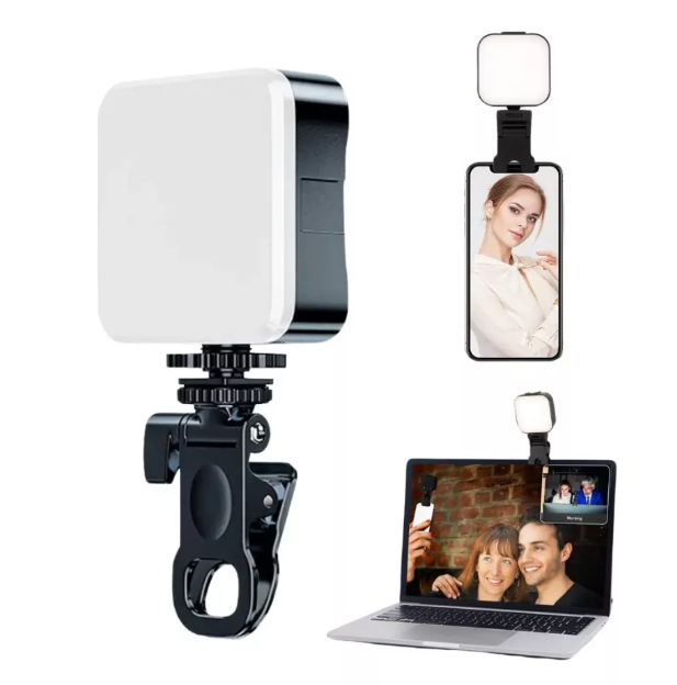 LUZ LED MINI CON CLIP SELFIES CELULAR TABLET LAPTOP - 3