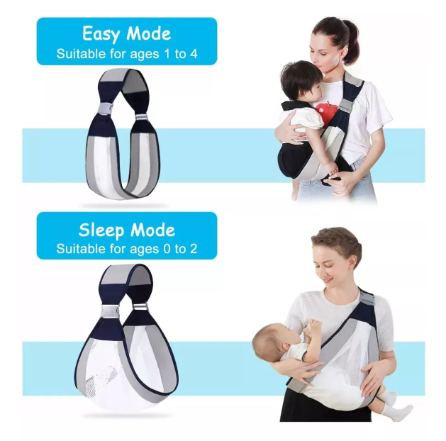 CANGURO ERGONÓMICO FULAR PORTA BEBÉ LIGERO AJUSTABLE ROSA - 4