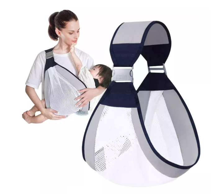 CANGURO ERGONÓMICO FULAR PORTA BEBÉ LIGERO AJUSTABLE ROSA - 6