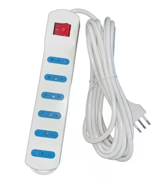 ALARGADOR ZAPATILLA ELÉCTRICA 3 MTS 6 POSICIONES CERTIFICADA - 1