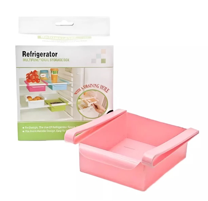 ORGANIZADOR RETRÁCTIL PARA NEVERA CON CAJA EXTRAÍBLE BORDO - 1