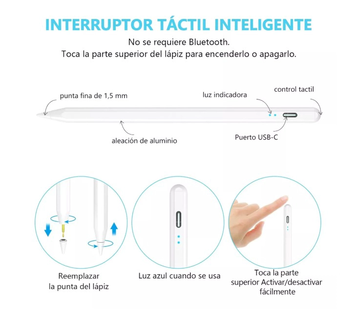 LAPIZ STYLUS PEN PARA TABLET / CELULAR  IOS Y ANDROID - 3