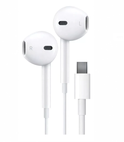 AUDIFONOS MANOS LIBRES TIPO C PARA CELULAR COLOR BLANCO - 1