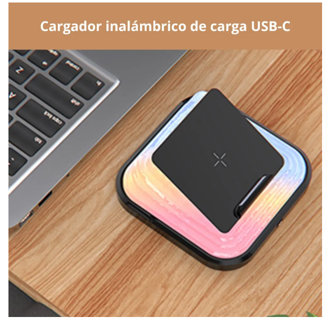 CARGADOR SMART FAST INALÁMBRICO SOPORTE RETRÁCTIL COLORIDO - 3