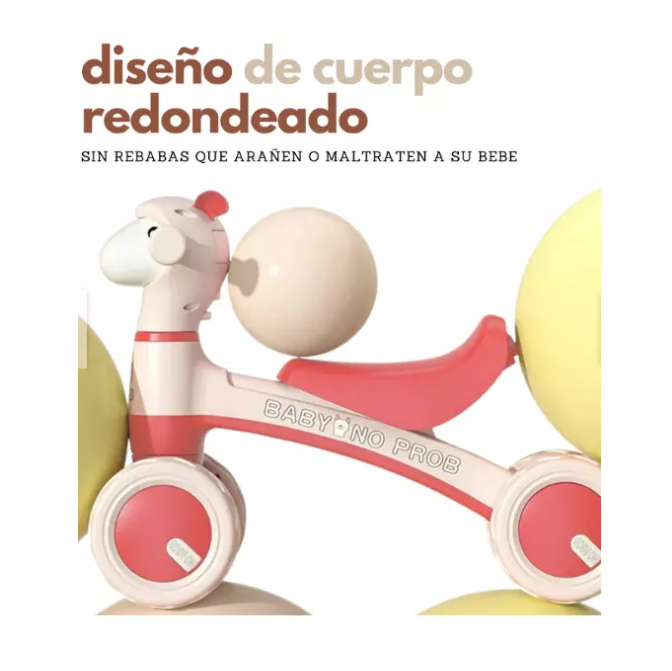 TRICICLO OVEJITA LUZ MUSICA SCOOTER CORREPASILLOS ROSA - 2