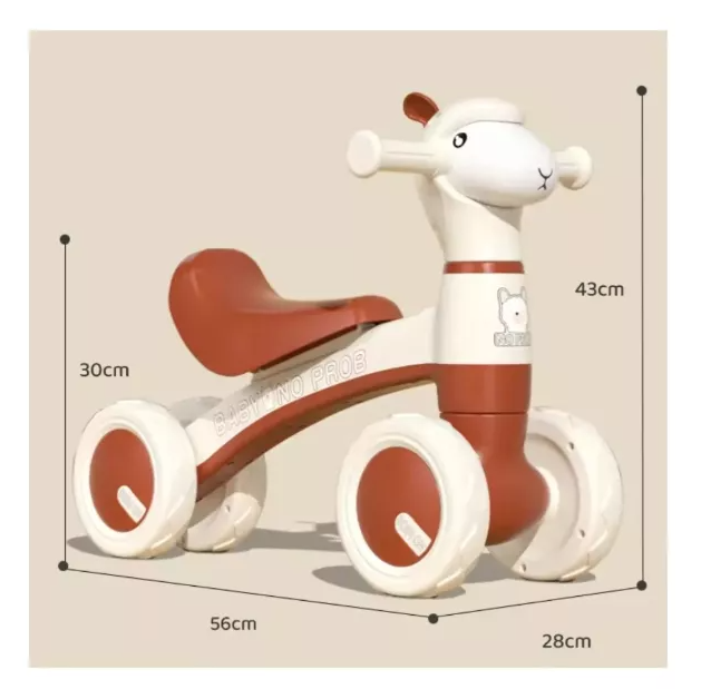 TRICICLO OVEJITA LUZ MUSICA SCOOTER CORREPASILLOS ROSA - 4
