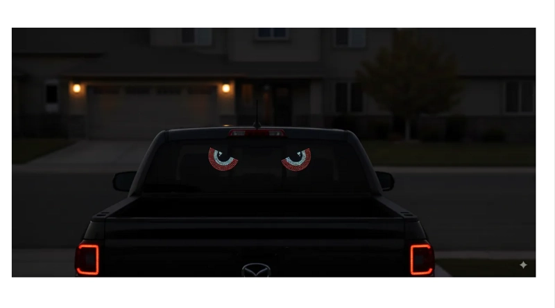 OJOS LED PARA AUTO - CAMIONETA CON LUZ RGB Y CONEXION USB - 4