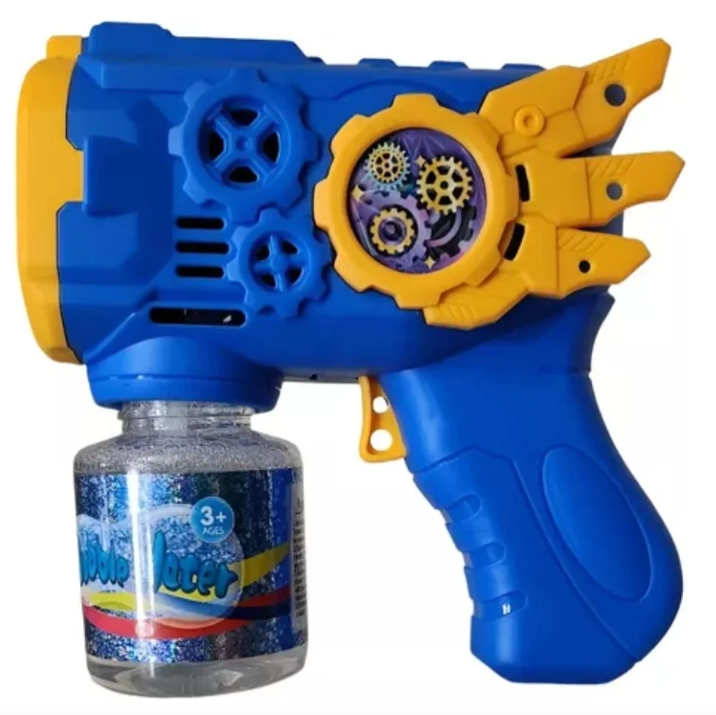 PISTOLA BURBUJAS BURBUJERO AUTOMATICO PILAS NIÑOS INFANTIL AZUL - 4