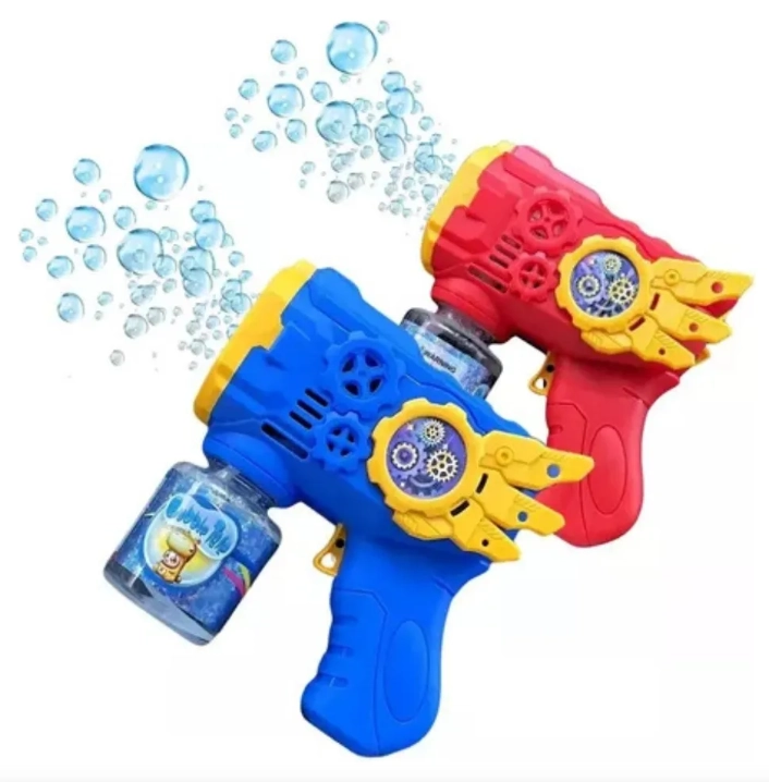 PISTOLA BURBUJAS BURBUJERO AUTOMATICO PILAS NIÑOS INFANTIL AZUL - 5