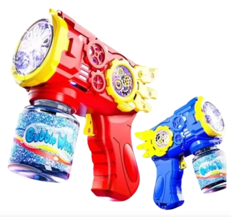PISTOLA BURBUJAS BURBUJERO AUTOMATICO PILAS NIÑOS INFANTIL ROJO - 2