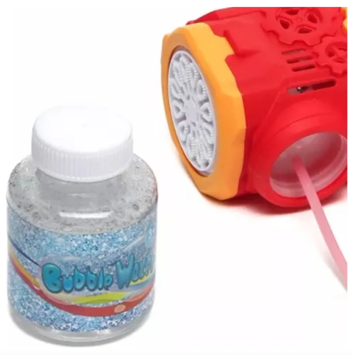 PISTOLA BURBUJAS BURBUJERO AUTOMATICO PILAS NIÑOS INFANTIL ROJO - 3