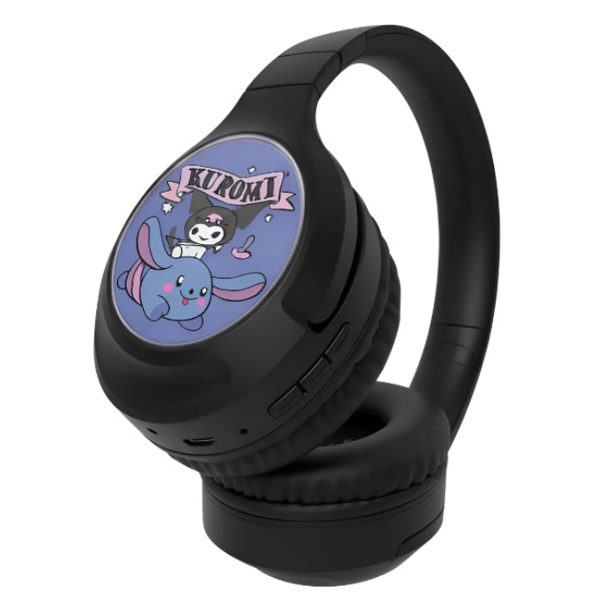 AUDIFONOS KUROMI BLUETOOTH ON EAR CON DISEÑOS INTERCAMBIABLE NEGRO - 1