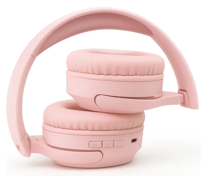 AUDIFONOS KUROMI BLUETOOTH ON EAR CON DISEÑOS INTERCAMBIABLE ROSA - 6